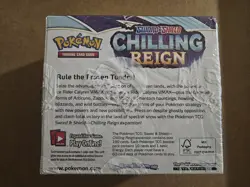Pokemon Sword Shield Chilling Reign Booster Box Sealed with Slight Tear - Image 2