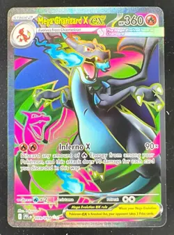 2025 Pokemon Phantasmal Flames - PFL EN #109/094 Mega Charizard X ex Ultra Rare - Image 1