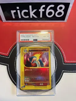 2002 POKEMON EXPEDITION 65 TYPHLOSION-REV.FOIL PSA 8 - Image 1