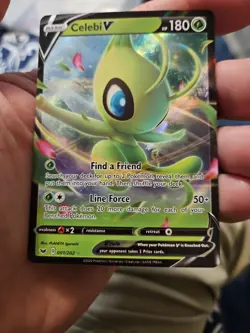 Celebi V - 001/202 Sword & Shield Ultra Rare Pokemon - NM/MINT - Image 1