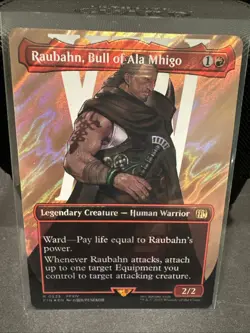 MTG English Raubahn, Bull of Ala Mhigo (Borderless) (Surge Foil) NM Foil - Image 1