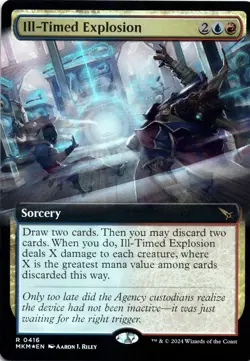 Ill-Timed Explosion FOIL EXTENDED ART Murders at Karlov Manor Magic MTG NM - Image 1