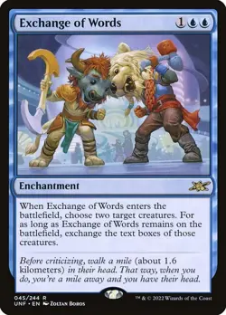 Exchange of Words Regular - Unfinity MTG-NM - Image 1