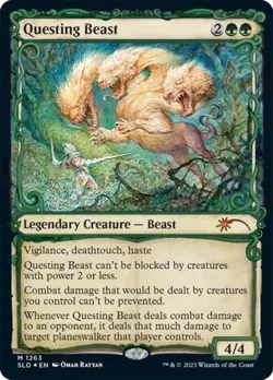 MTG English Questing Beast (Halo Foil) NM Foil Secret Lair - Image 1