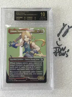 BGS 10 PRISTINE MTG FINAL FANTASY BORDERLESS ZIDANE, TANTALUS THIEF BLACK LABEL - Image 1