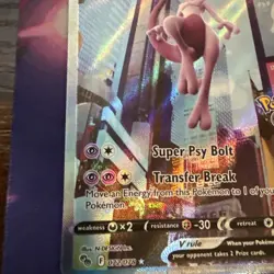 Mewtwo V (Alternate Full Art) 072/078 Pokemon GO Holo - Image 4