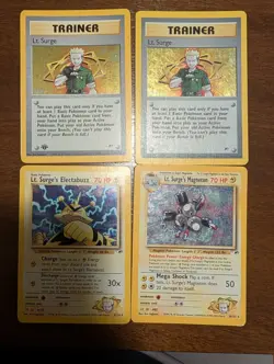 Pokemon Gym Heroes Challenge Holo Lot 1st Edition Lt. Surge; Venusaur; Gyarados - Image 2