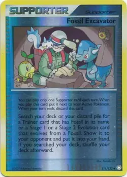 Lightly Played Fossil Excavator - 111/123 - Uncommon - Reverse Holo Pokemon Myst - Image 1