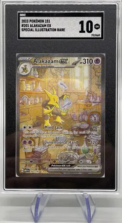 2023 Pokemon 151 Alakazam EX #201 SIR Special Illustration Rare SGC 10 Gem Mint - Image 1