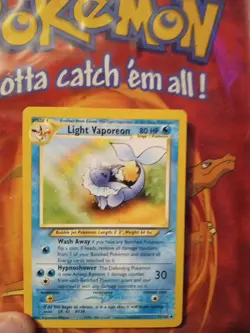 Light Vaporeon 52/105 Neo Destiny WOTC LP Vintage Pokemon Card - Image 1