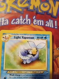 Light Vaporeon 52/105 Neo Destiny WOTC LP Vintage Pokemon Card - Image 2