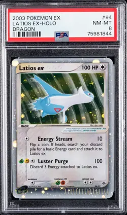 Pokemon Latios ex EX Dragon Holo Ultra Rare #94 PSA 8 - Image 1