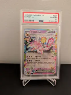 2025 POKEMON PRE EN-PRISMATIC EVOLUTIONS 034 ESPEON EX PSA 10 - Image 1
