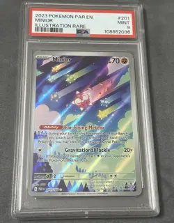 PSA 9 Minior 2023 Paradox Rift FA Holo Illustration Rare 201/182 Pokemon - Image 1
