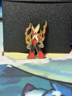 Mega M Blaziken Metal Enamel Pin 2015 BREAKthrough Collection Pokemon TCG - Image 1