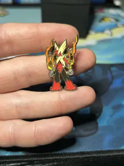 Mega M Blaziken Metal Enamel Pin 2015 BREAKthrough Collection Pokemon TCG - Image 3