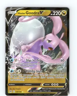 Pokemon TCG Hisuian Goodra V SWSH Lost Origin 135/196 Ultra Holo Rare Card NM - Image 1