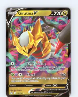 Pokemon TCG Giratina V SWSH Lost Origin 130/196 Ultra Holo Rare Card NM - Image 1