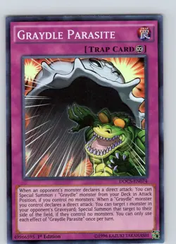 Yu-Gi-Oh TCG Graydle Parasite DOCS-EN074 1st Edition Super Rare Card NM - Image 1