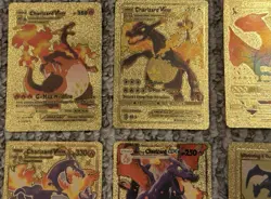 Pokemon Charizard Fan Art Gold Foil Cards - lot of 17 - Image 2