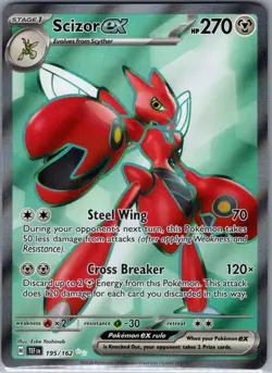 Scizor ex 195/162 SV05: Temporal Forces - Pokemon Card - NM - Image 1