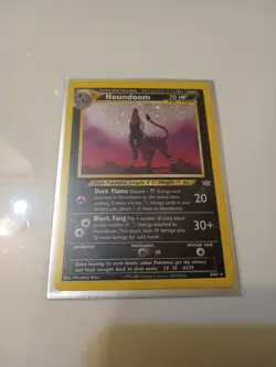 Pokemon TCG Houndoom Neo Revelation Holo Card 8/64 Unlimited Rare LP Vintage - Image 1