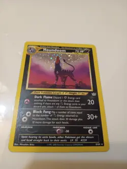 Pokemon TCG Houndoom Neo Revelation Holo Card 8/64 Unlimited Rare LP Vintage - Image 2