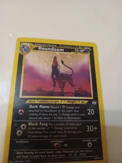 Pokemon TCG Houndoom Neo Revelation Holo Card 8/64 Unlimited Rare LP Vintage - Image 3