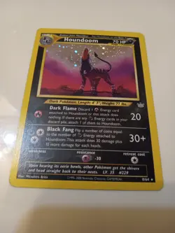 Pokemon TCG Houndoom Neo Revelation Holo Card 8/64 Unlimited Rare LP Vintage - Image 4
