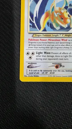 Pokemon TCG Light Dragonite Neo Destiny Holo Card 14/105 Unlimited Rare - Image 5