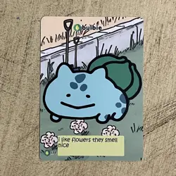 Pokiebubies V2 1st Edition Bulbie 172 Derpy Pokemon Fan Art Card Set 2 Bulbasaur - Image 1