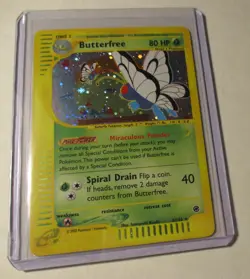 Pokemon TCG Expedition Base Set Butterfree 5/165 Holo Card 2002 Played Vintage - Image 1