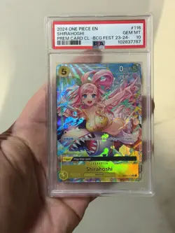 GEM MINT PSA 10 116 SHIRAHOSHI BANDAI CARD GAMES FEST 23-24 EDITION - Image 1
