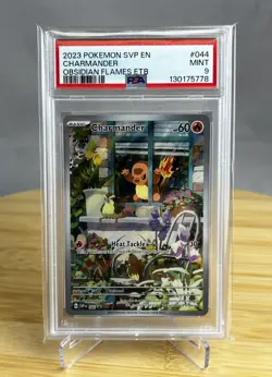 Charmander Promo ETB SVP #044 PSA 9 Illustration Rare Obsidian Flames Pokemon - Image 1