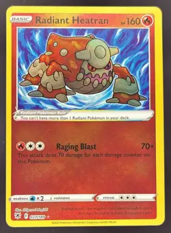 2022 Pokemon Gaming Sword & Shield Astral Radiance Radiant Heatran #027/189 - Image 1