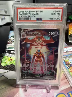 2023 Pokemon SWSH Crown Zenith Deoxys VMAX Galarian Gallery #GG45/GG70 PSA 10 - Image 1