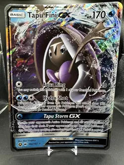 Tapu Fini GX 39a/147 Jumbo Sun&Moon Alternate Art Promo Holo Rare Pokemon - Image 1