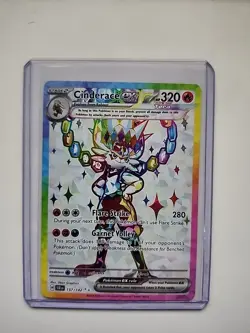 Cinderace EX 157/142 Ultra Rare Full Art Pokemon TCG S&V Stellar Crown NM - Image 1