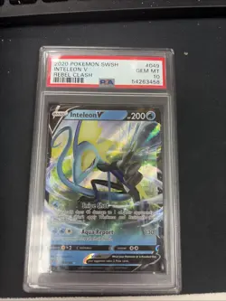 Pokemon SWSH Rebel Clash Inteleon V 49/192 Ultra Rare Holo Foil PSA 10 MINT - Image 1