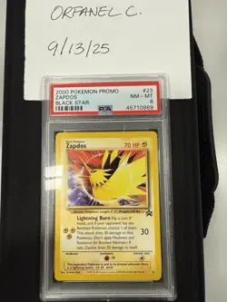 2000 Pokemon Promo Zapdos Black Star #23 PSA-8 NM-MT - Image 1