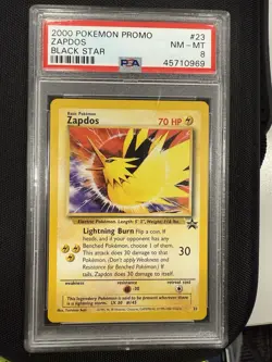 2000 Pokemon Promo Zapdos Black Star #23 PSA-8 NM-MT - Image 3