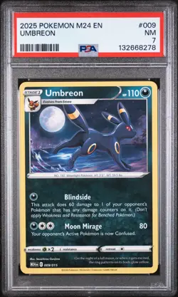 2025 POKEMON M24 EN-MCDONALD'S COLL #009 UMBREON PSA 7 - Image 1