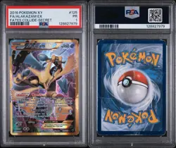 PSA 1 Pokemon Alakazam EX 125/124 Fates Collide Secret Rare Full Art Holo - Image 3
