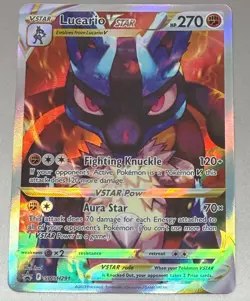 POKEMON TCG LUCARIO V STAR SWSH291 BLACK STAR PROMO MINT PACK TO SLEEVE - Image 1