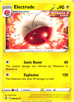 Electrode 088/264 Fusion Strike Rare Near Mint Pokemon DNA GAMES - Image 1