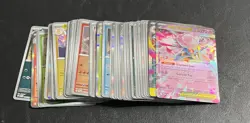 70x Huge Lot Pokemon TCG Scarlet & Violet Reverse Holo Foil Pokemon + Portfolio - Image 1