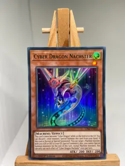 Cyber Dragon Nachster - Green Ultra Rare 1st Edition LDS2-EN032 - NM - YuGiOh - Image 1