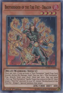 Brotherhood of the Fire Fist - Dragon - MYFI-EN044 - Super Rare - 1st Edition - - Image 1