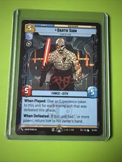Star Wars Unlimited Darth Sion #35 Secrets of Power Legendary Card - Image 1