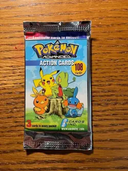 2004 Pokemon Panini Action Cards Advanced Booster Pack Lenticular Sealed New - Image 1